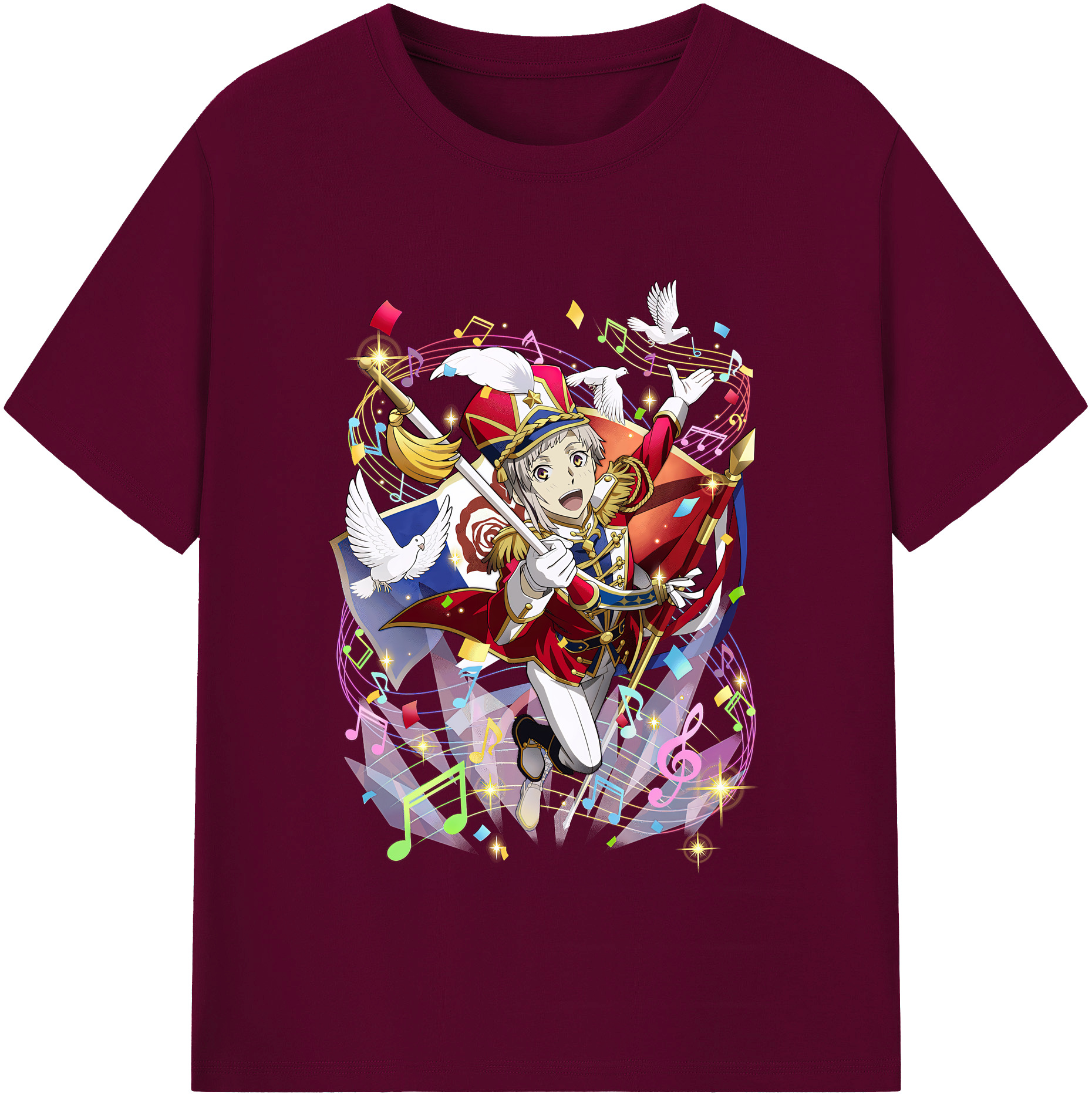 （画像用） 文豪ストレイドッグス Bungo Stray Dogs レディースカジュアルプリントTシャツ（綿100％）